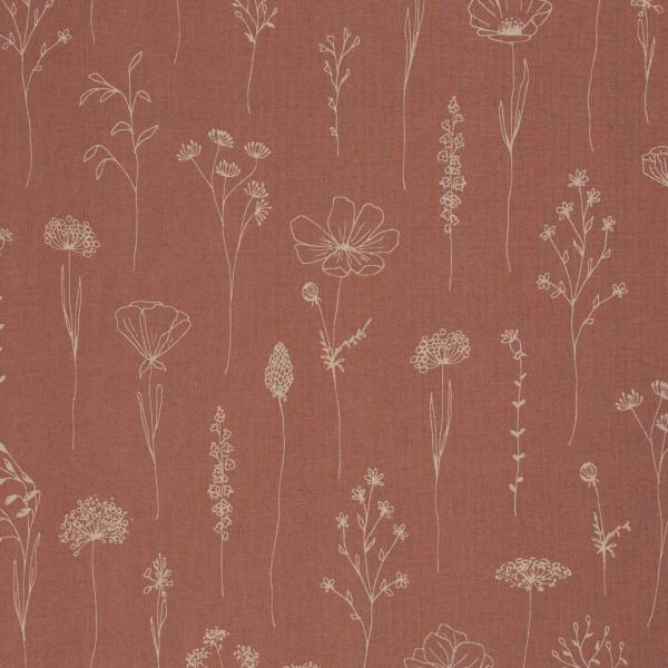 Dekodruck "Linde" Blumen Altrosa by Swafing